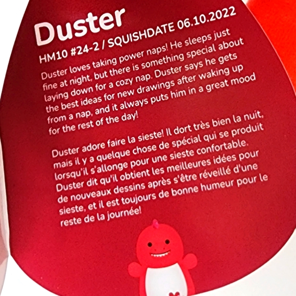 ❤️ DUSTER 🐉 Red Dragon HugMee Valentine 2024 Original Squishmallow ☆》NWT《 - Picture 3 of 8